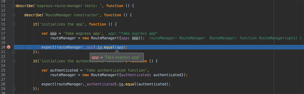 Mocha WebStorm Debug Unit Tests