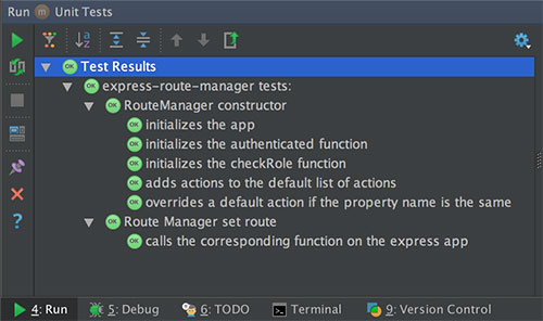 Mocha WebStorm Tests Passed